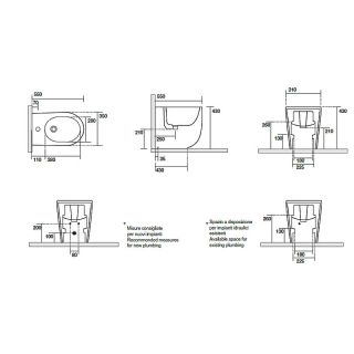 Биде напольное Kerasan Nolita 532001*1 Белое